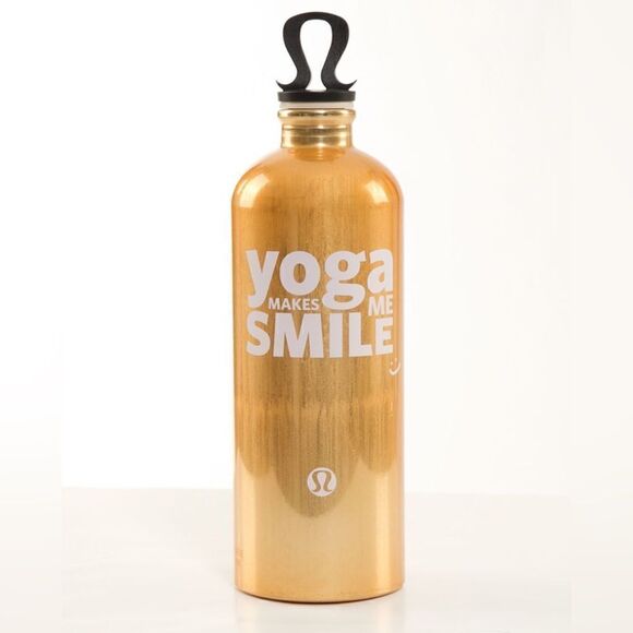 New Lululemon SIGG 1 Litre Gold Water Bottle - Picture 1 of 7